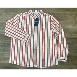 Ferrell Western Pearl Snap Mens 3XL Striped Vented Stretch Long Sleeve Shirt